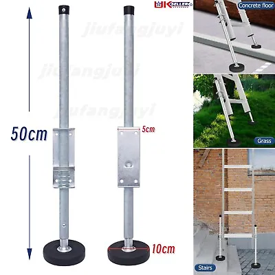 2PCS Ladder Stabilizer Legs Safety Extension Legs Ladder Leveler W/Rubber Feet • £41.76