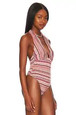 £19.50 • Buy Free People Retro Babe Striped Bodysuit Halter Neck Size L BNWT