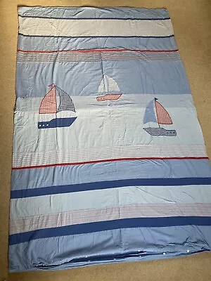 £12.99 • Buy Laura Ashley Single Duvet Cover Set, Blue, Boats, Ships, Nautical, Boys Room