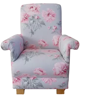 Laura Ashley Fabric Adult Chairs Armchairs Accent Beatrice Grey Pink Floral New • £229.99