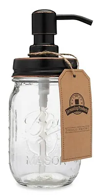 Classic Farmhouse Mason Jar Soap Dispenser - Oil Rubbed Bronze • $18.95