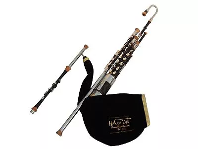 Irish Uilleann Pipes Full Set - Chanter Drones And Regs In D With 4 Nickle Keys • £510.57