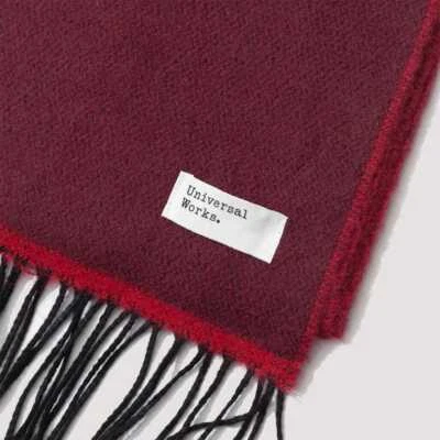 £19.99 • Buy Universal Works Scarf In Burgundy/Red Double Sided New Gift