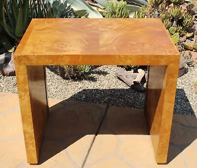 Milo Baughman Thayer Coggin Attribution Modernist Burl Wood Veneer Table #690 • $499.99