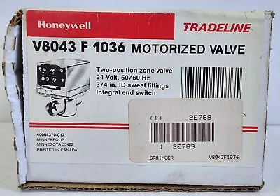Honeywell V8043F1036 TRADELINE Motorized Valve • $123.16