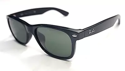 Ray Ban RB2132F New Wayfarer 901 Black Green Sunglasses 55-18 Italy • $59.99