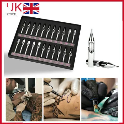 22X Stainless Steel Tattoo Nozzle Tips Set Professional Mixed Type Tattoo Needle • £15.98