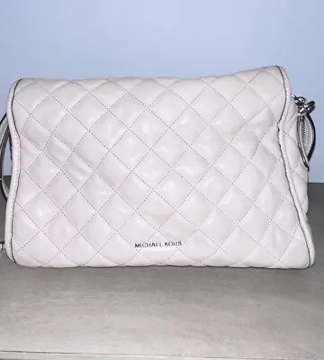 Gray Quilted Leather Purse Bag Diaper Bag Or Carry-On Travel Bag Michael Kors • $275