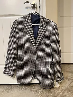 Suitsupply Checkered Olive/Navy Blazer 38R • $150