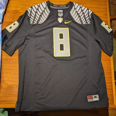 Rare Nike Team Oregon Ducks “Mighty Oregon” #8 Mariota Football Jersey Size XL • $64.99