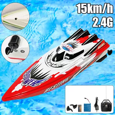 2.4G RC Speed Boat Remote Control Boat Toy Electric Racing Boat Radio Watercraft • $28.90