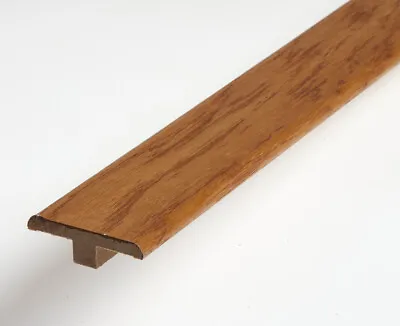 Real Solid T Section For Wood Floors Threshold Door Bar Profile GOLDEN OAK • £21.99