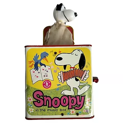 Vintage Mattel 1966 Snoopy In The Music Box-Peanuts Jack In The Box • $25