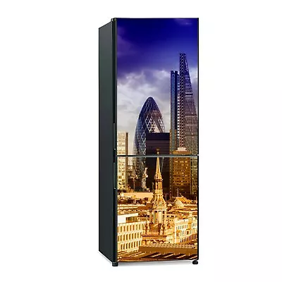 Home Decor Fridge Sticker Decal New London Skyline Modern Buildings Cityscape • £10