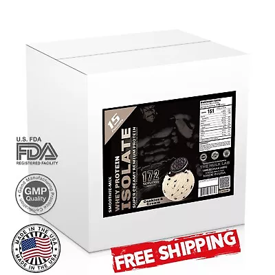 Delicious Fitness Fuel: 15lb Bulk Whey Protein Isolate - Cookie & Cream • $113.95