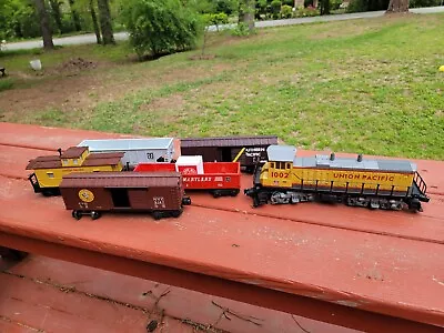 K-Line K-2200-8 Union Pacific MP-15 Diesel Locomotive Hopper Box Caboose Cars • $139.99