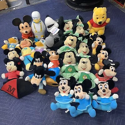 Large Vintage Disney Lot Mickey Mouse Club Donald Pooh Bank Plush Steamboat • $129.95