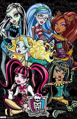 Monster High Portrait Poster Large 24  X 36  Cleo Frankie Clawdeen Cute Art New • $15.95