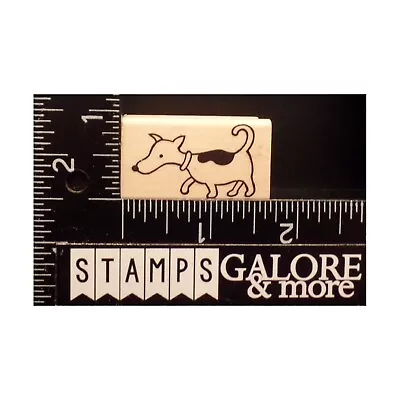 A Muse Rubber Stamps ANIMALS SMALL DOG SNIFFER BIG SPOT ON BACK COLLAR #T36 • $3.19