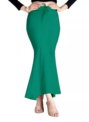 £15.05 • Buy Flare Saree Shape Wear Petticoat Women Cotton Blended Bottom Long Skirts Rama