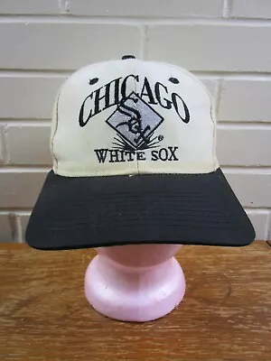 Vintage 1990s Chicago White Sox MLB Baseball Snapback Hat Signatures Script • $34.98