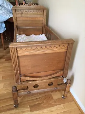 Vintage Baby Rocking Cradle 42”long-23”wide-39”high • $225
