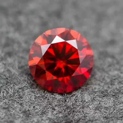 5.0~10mm Red Color Round Loose Moissanite Stone VVS1 With GRA Certificate • $7