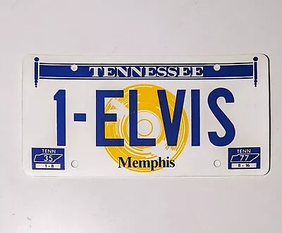 Vintage 1987 ELVIS PRESLEY Memphis Tennessee Plastic License Plate 1-ELVIS NEW! • $15