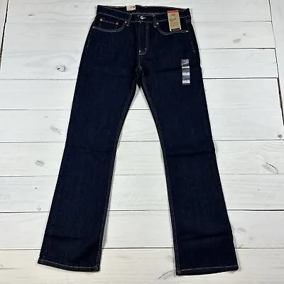 Levi's 527 Slim Bootcut Mens Jeans Dark Wash Mid Rise Stretch Size 32x34 NEW • $49.99