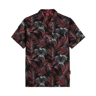 * Genuine Indian Motorcycle Men's Engine Print Button Down Shirt Red 283327- • $137.03