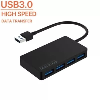 USB 3.0 Hub USB Hub Adapter W/ 4 USB Ports (KS30) High Speed Slim For PC Laptop  • $5.95