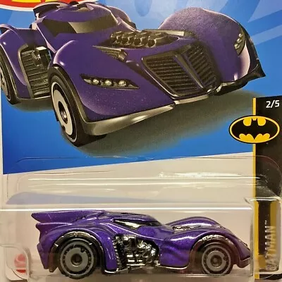 NEW Hot Wheels Batman Arkham Asylum Batmobile Purple 2022 No 32 HCW63 Long Card • $6.95
