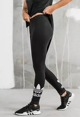 Adidas Original's Women’s Trefoil Leggings Black  • £16.49