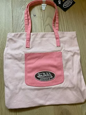 Roomy Shopper Bag Von Dutch Originals Colors Pink Khaki Blue • $29