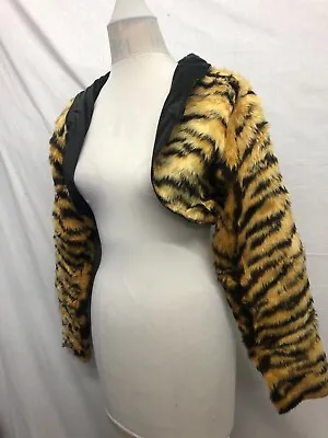 £23.99 • Buy Tiger Fur Shrug Jacket New M/L  Retro  Look