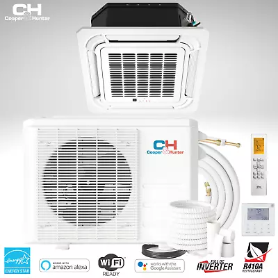 18000 BTU Ceiling Cassette Mini Split Heat Pump Air Conditioner 230V 20 SEER • $1630