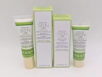 Mary Kay Satin Lips Set (white Tea & Citrus) Shea Butter Balm~exfoliate Scrub! • $19.95