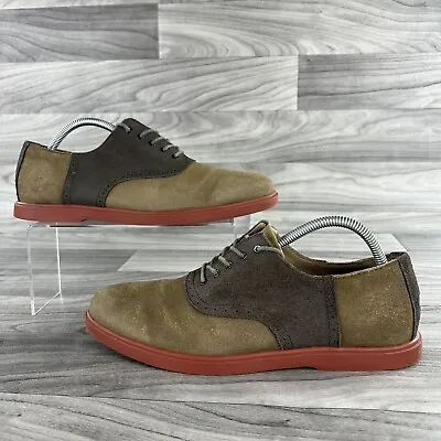 Vtg Polo Ralph Lauren Orrick Saddle Shoes Mens 9D Suede Brown Preppy Gatsby Nerd • $72.84