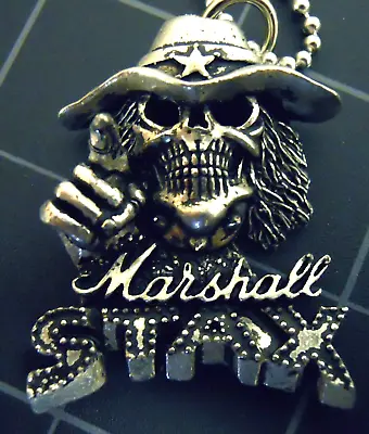 MARSHALL STAX Pendant Stainless Ball Chain New Vintage 94 Cowboy SKULL Necklace • $35