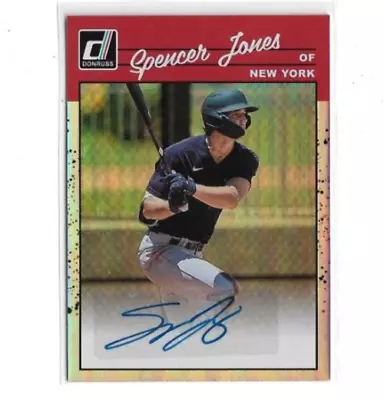 Spencer Jones 2023 Donruss Rc Auto Retro 1990 Holo Foil Yankees Autograph • $29.99