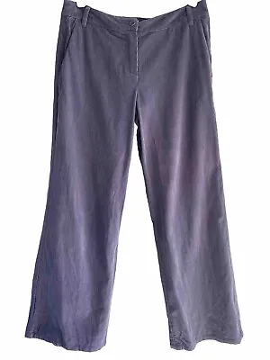 Toast Trousers Sz 12 Corduroy Purple Lilac Flare Pockets Wide Leg See Details • £70