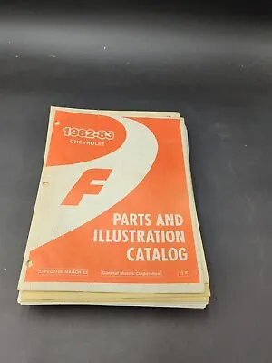 1982 1983 Chevrolet F Camaro Parts Illustration Catalog Book Manual • $32