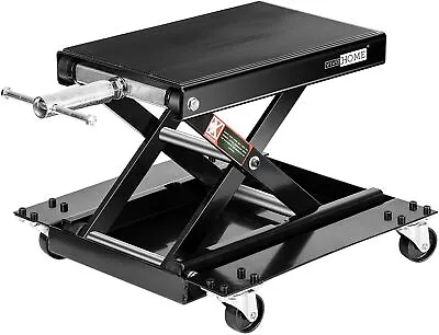 1100Lbs Steel Wide Deck Motorcycle Lift ATV Scissor Lift Jack W Dolly Hand Crank • $79.99