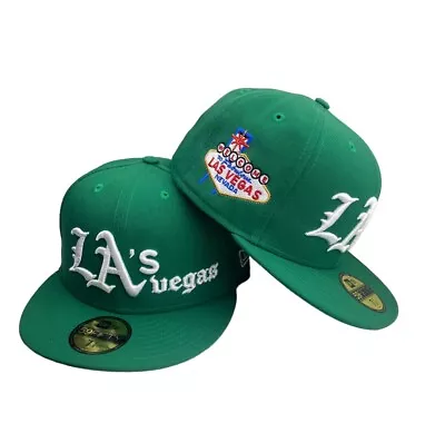 Oakland/Las Vegas Athletics 59Fifty Fitted Custom Cap Hat Size 71/8 • $59.99