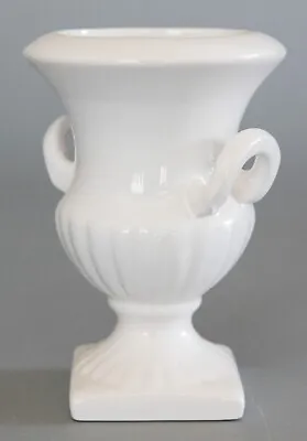 Vintage 1950s Petite Dutch Delft White Ironstone Urn Vase 6.5 H • $200