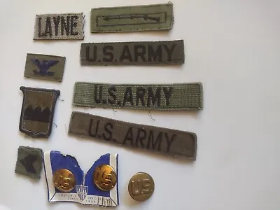 U.S. Military Uniform Branch Tapes Insignia Collar Brass • $3