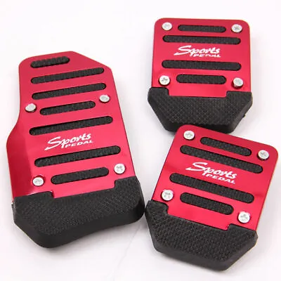 Car Red Racing Sports Non-Slip Manual Foot Pedals Pad Cover For Ford Toyota Audi • $11.49