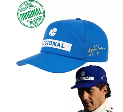 Ayrton Senna Cap Formula 1 F1 Adult Size Blue Hat Race -🏆 BEST REPRODUCTION 🧢 • $25