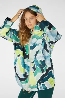 GORMAN Cloud Forest Print Raincoat NEW Sz S/M Coat Jacket Hoodie Pockets • $75