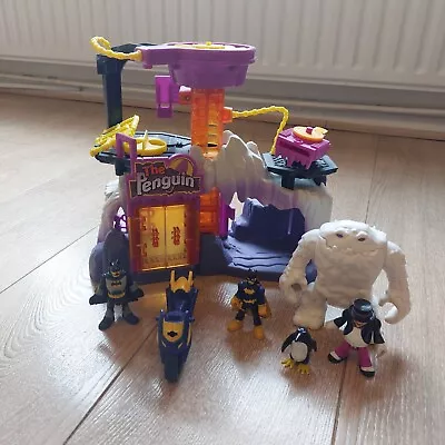 Imaginext DC Penguin Lair Playset With Snow Clay Face BatGirl  Penguin And More • £4.99